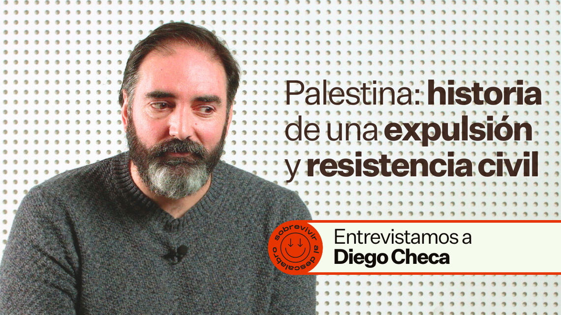 Historia de una expulsión: Palestina en el laberinto colonial.  Desde el dominio británico hasta la barbarie a la que asistimos en directo en Gaza, Palestina ha sido sometida durante décadas a un dominio colonial. Territorios antes ocupados y ahora arrasados a los que el Derecho Internacional ha dado la espalda. La historia de una expulsión, pero también la de sus múltiples formas de resistencia civil para enfrentarse al colonialismo y la ocupación.  Historiador y profesor en la Universidad de Granada, Diego Checa es investigador de la teoría y práctica de la no violencia y su papel en la resolución de conflictos.